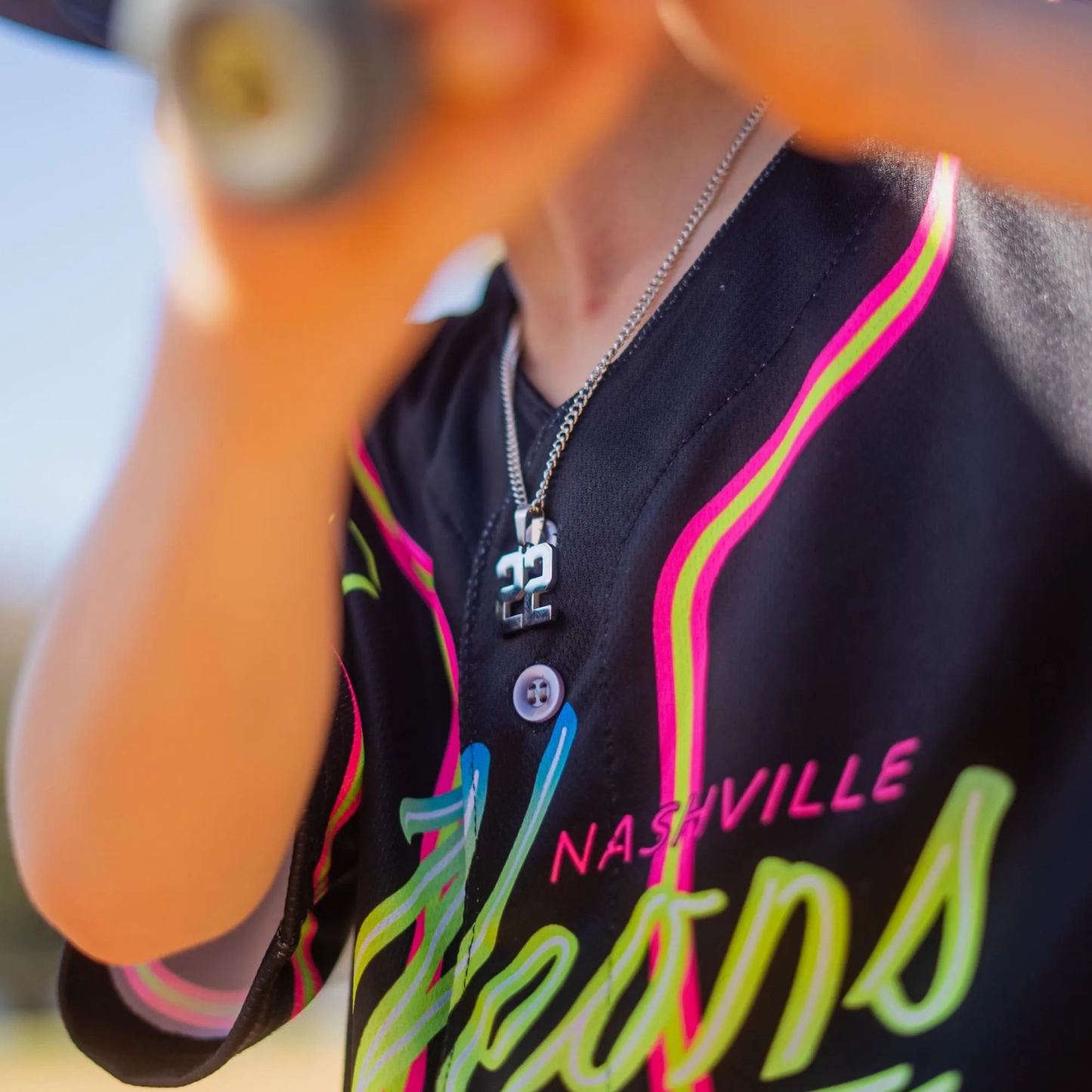 Stainless Steel Jersey Number Pendant Necklace