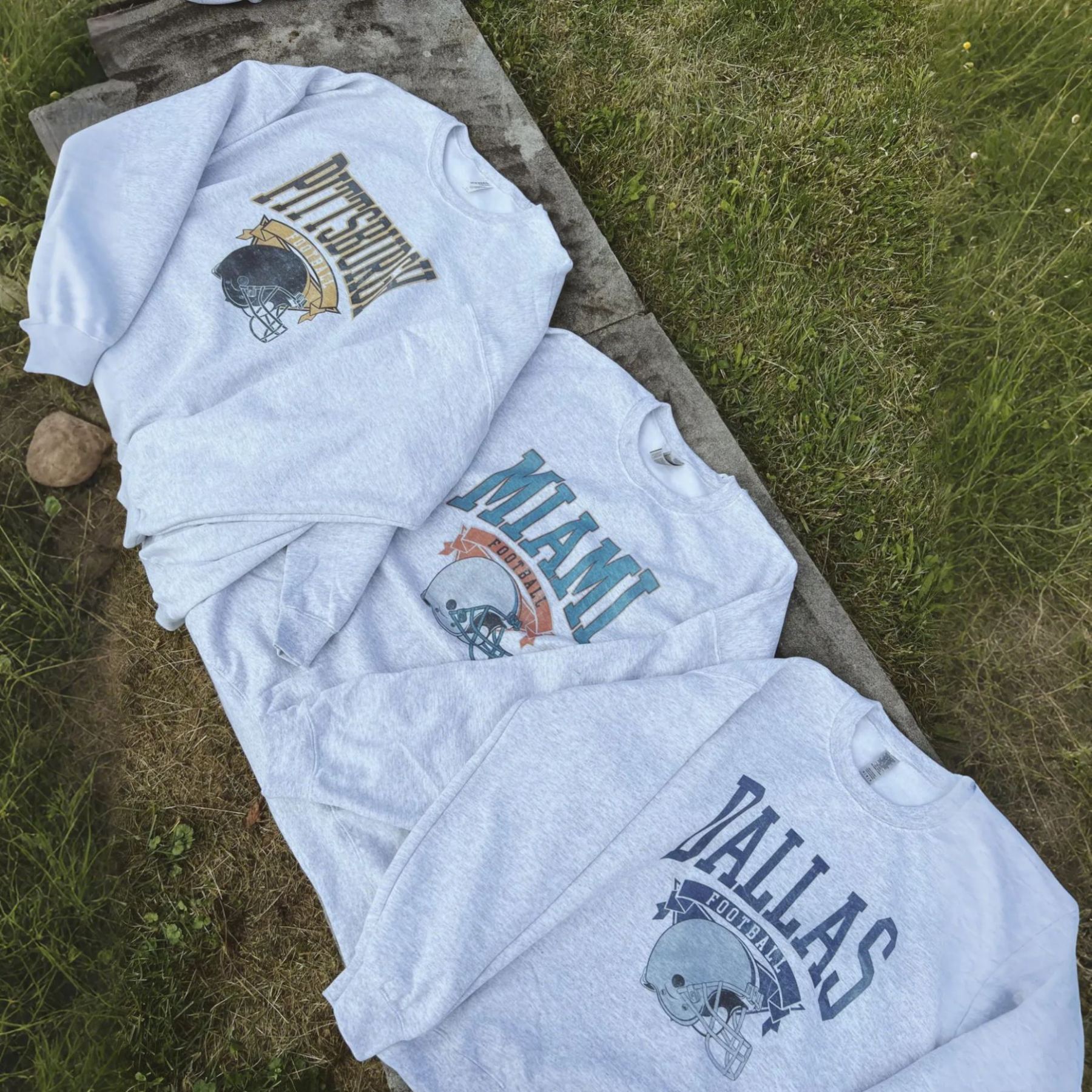 American Football Throwback Sweatshirt - Vintage Hometown Team Sweatshirt