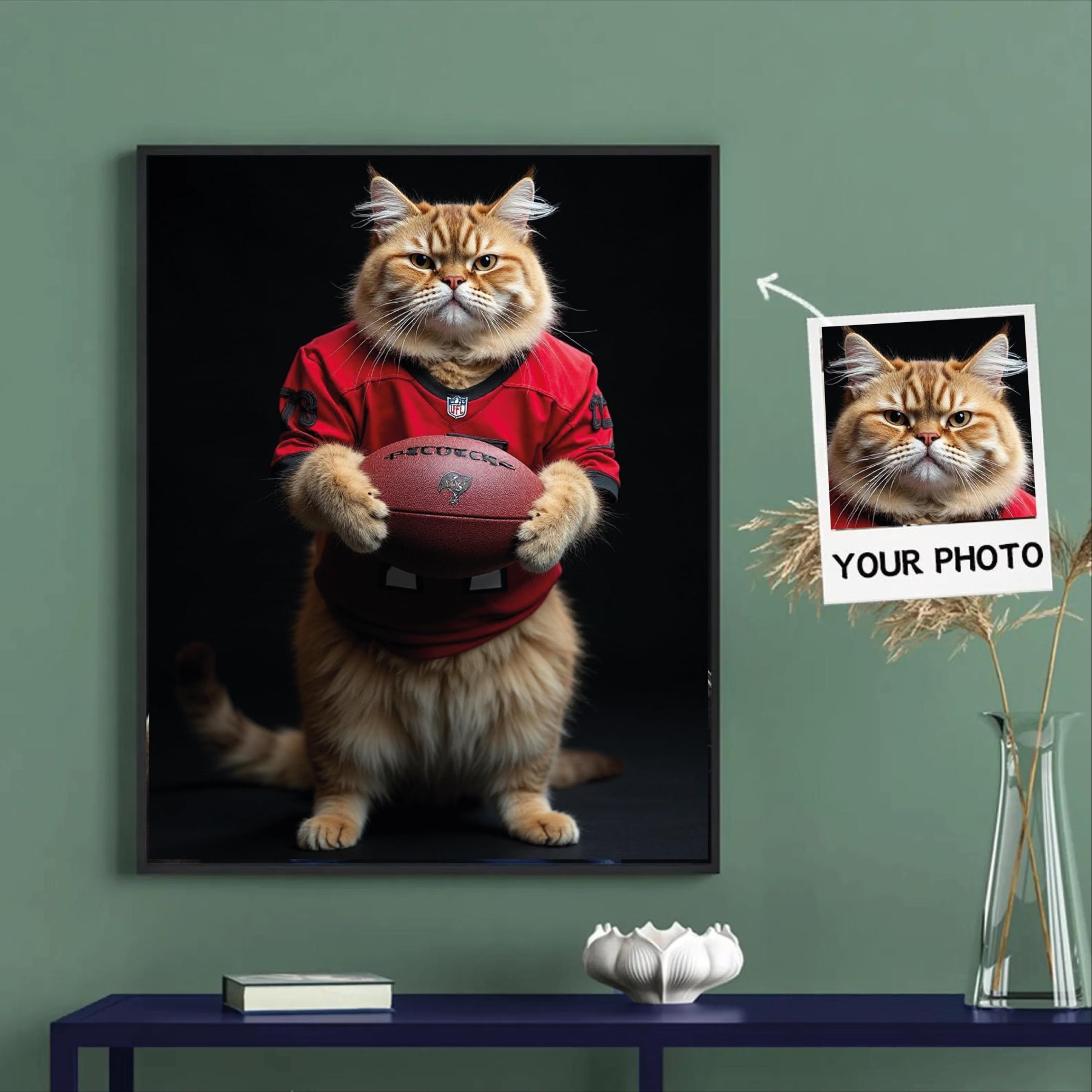 Custom American Football Pet Portrait