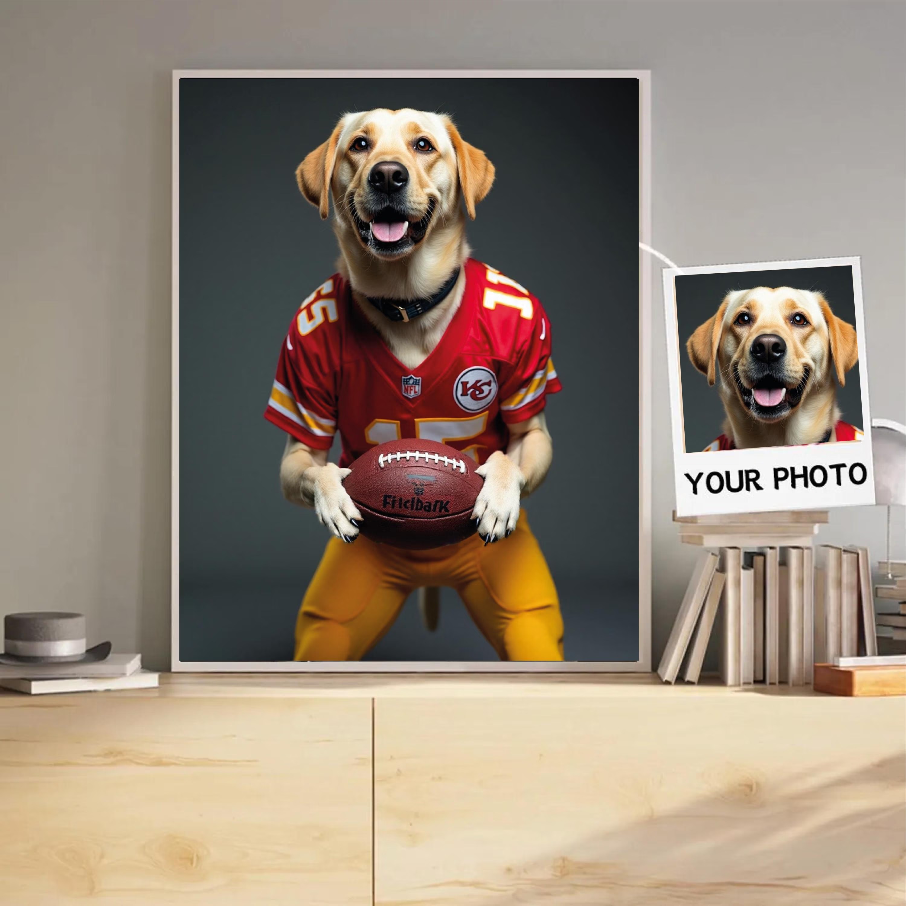 Custom American Football Pet Portrait