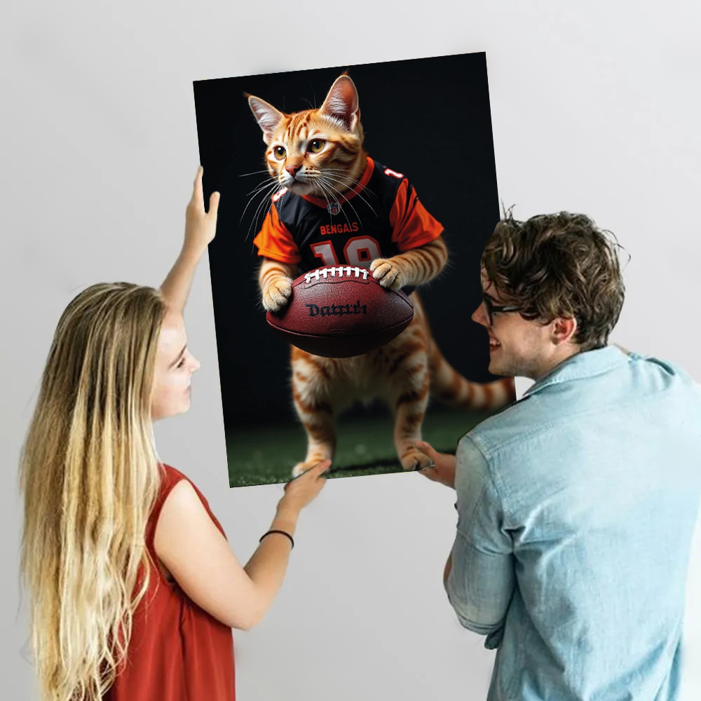 Custom Pet Football Holder Portrait