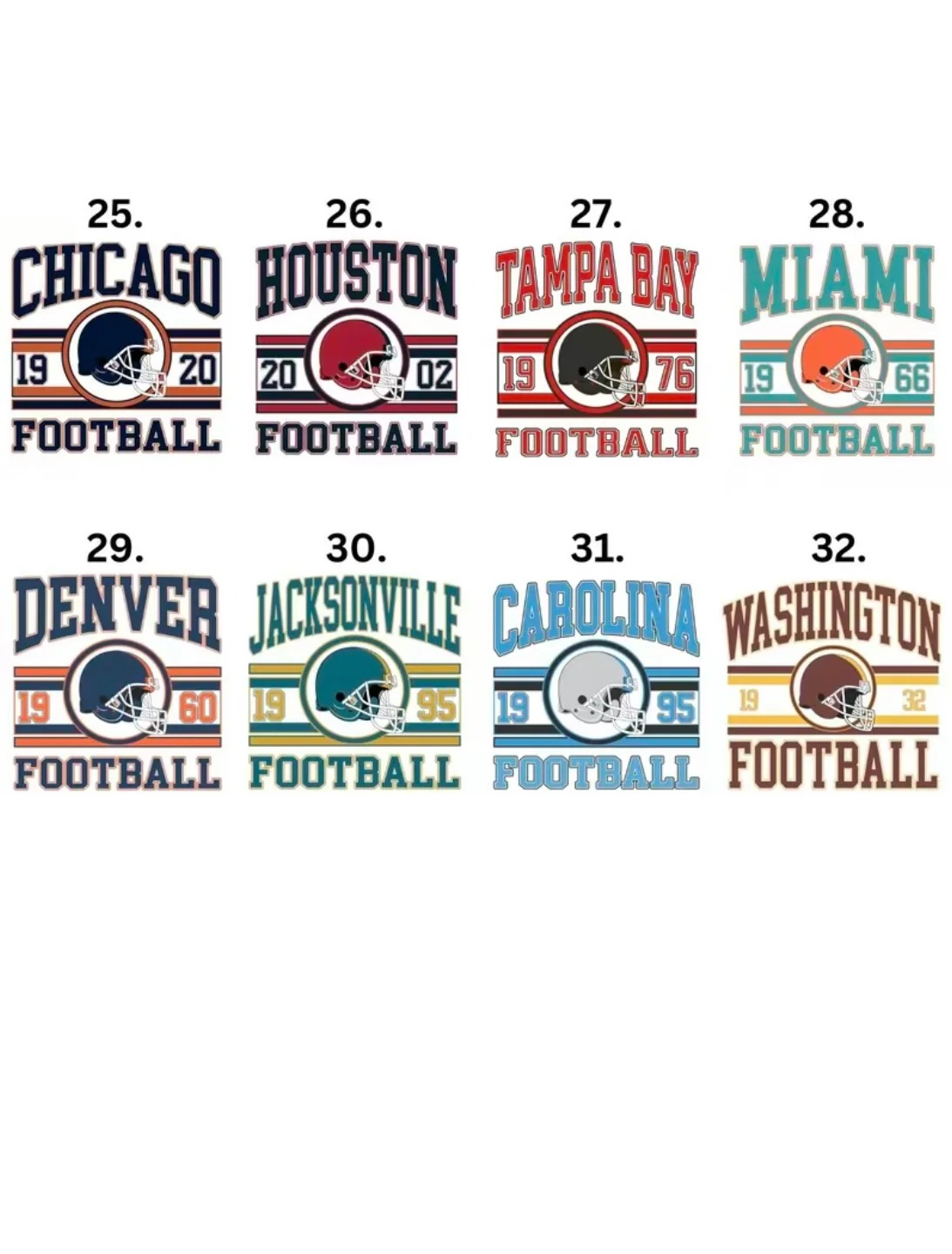 Vintage Football Team Collection Sweatshirt