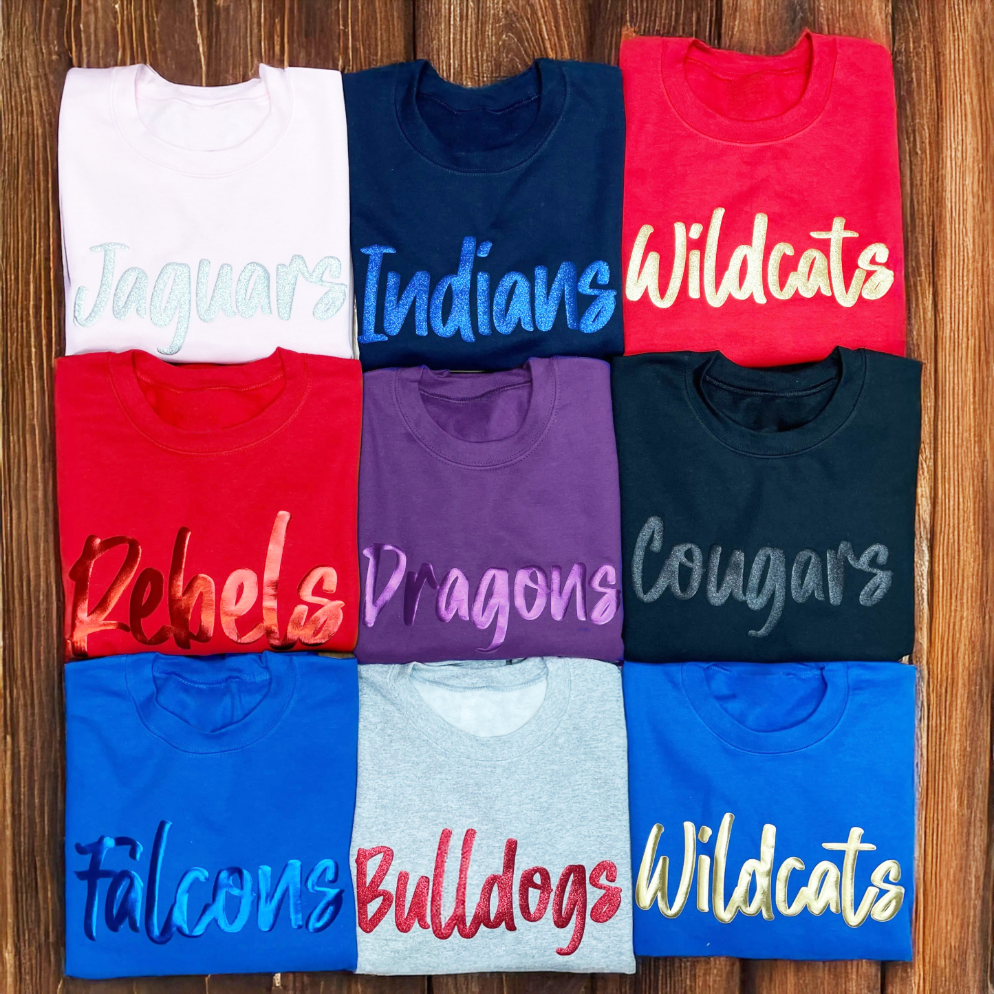 Custom Puff Print Team Name Sweatshirt