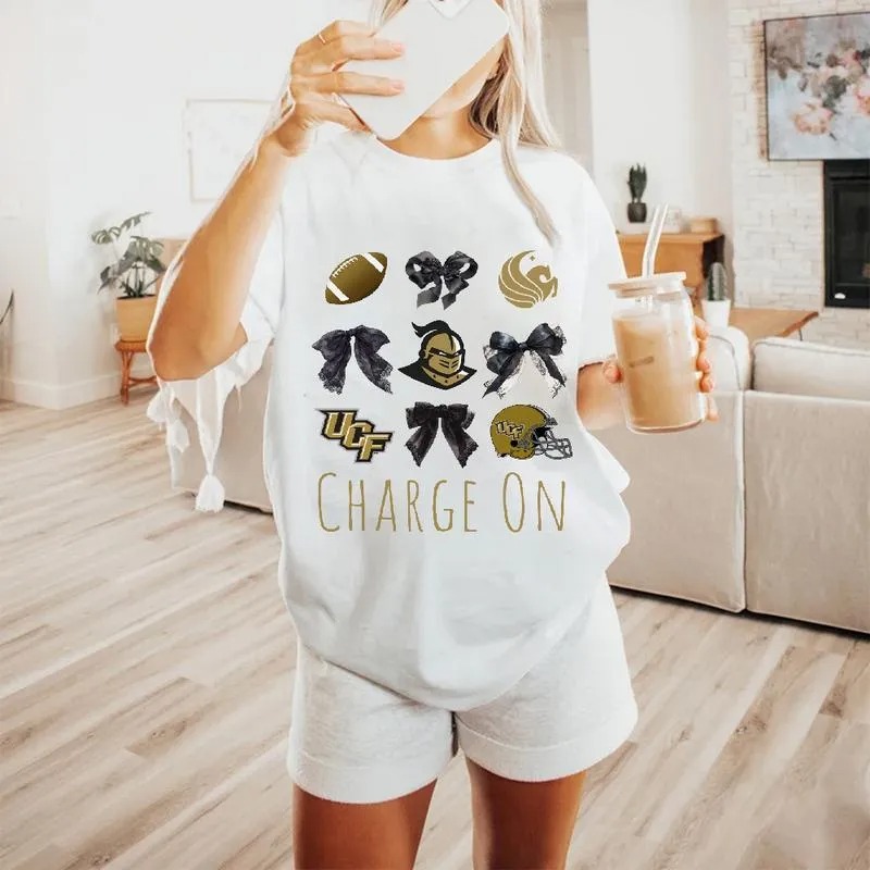 “College Team Spirit” Sporty Bow Graphic Tee