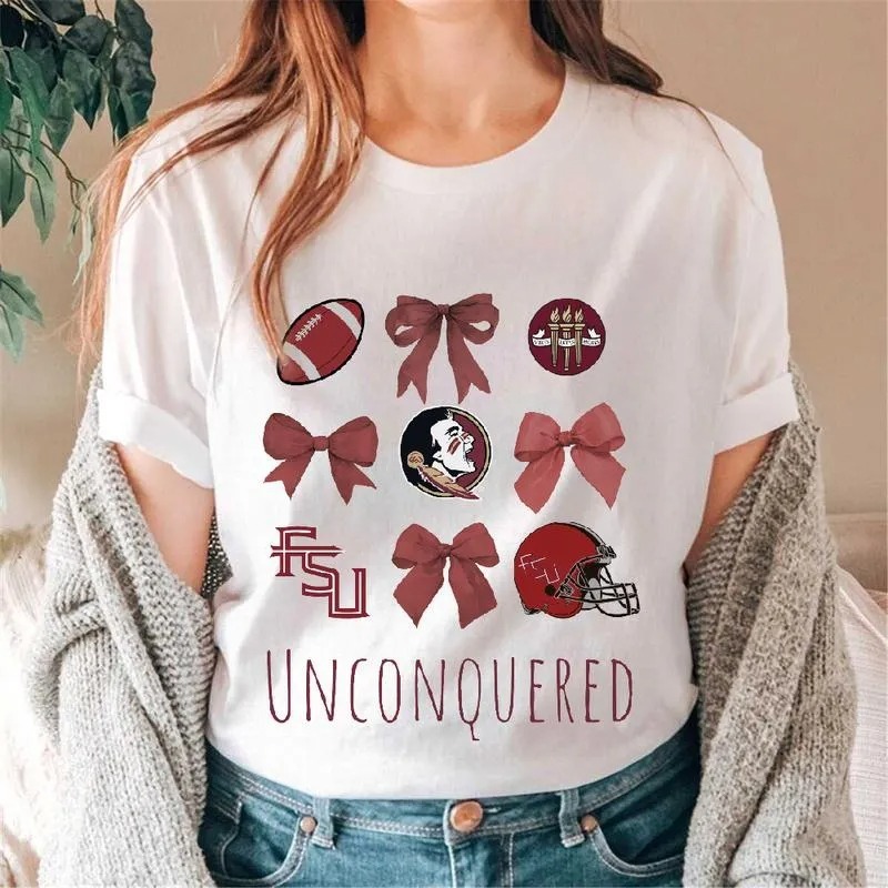 “College Team Spirit” Sporty Bow Graphic Tee