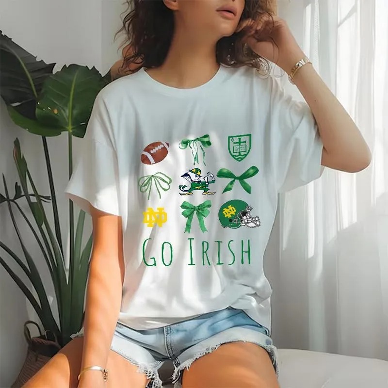 “College Team Spirit” Sporty Bow Graphic Tee