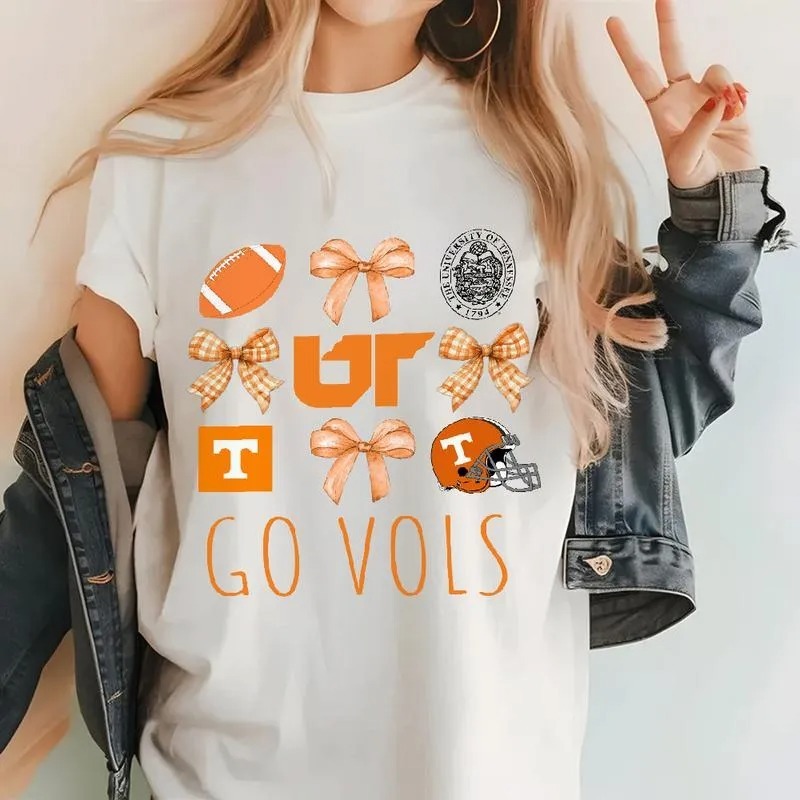 “College Team Spirit” Sporty Bow Graphic Tee