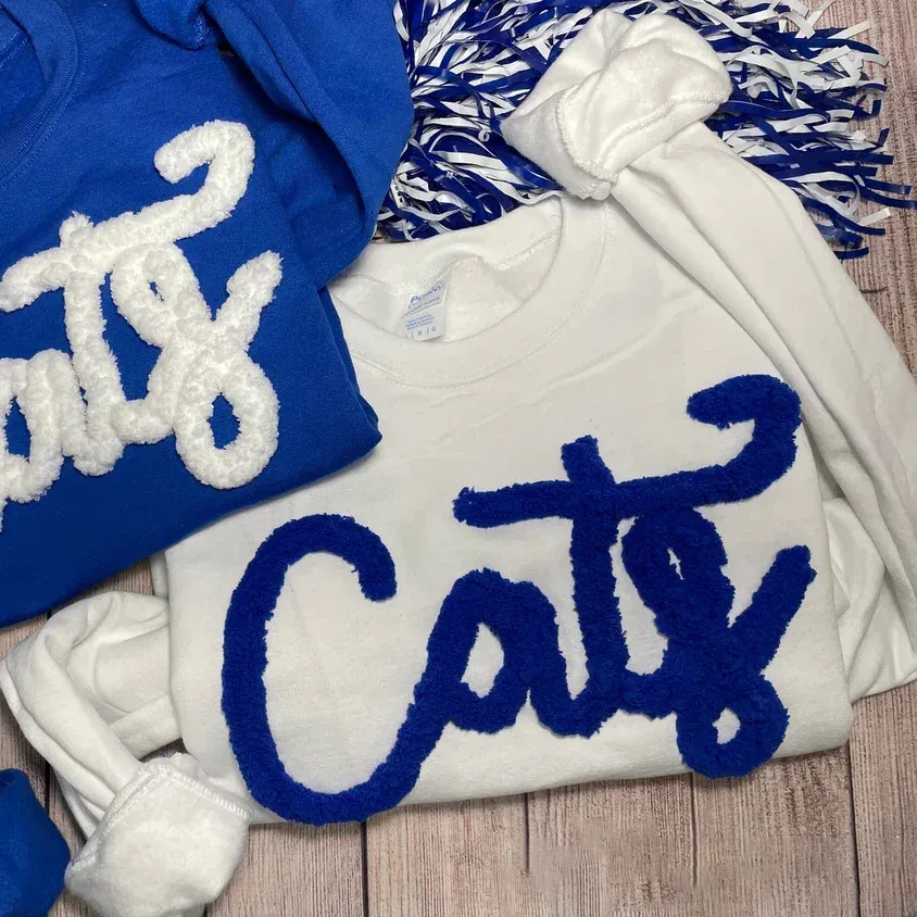 Custom Oversized Team Chenille Embroidered Sweatshirt