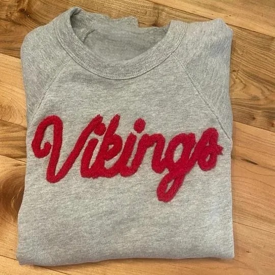 Custom Oversized Team Chenille Embroidered Sweatshirt