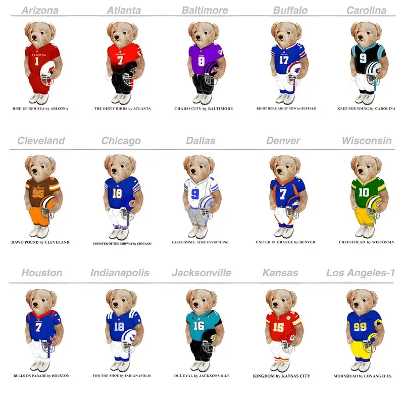 Vintage All Teams Bears Football Sweatshirt