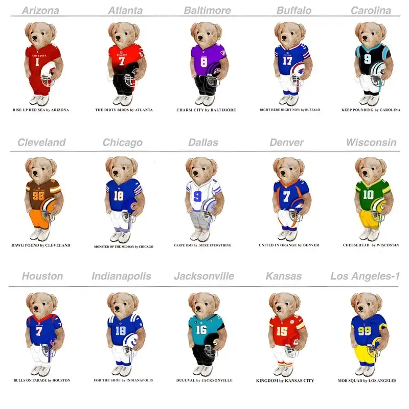 Vintage All Teams Bears Football Sweatshirt