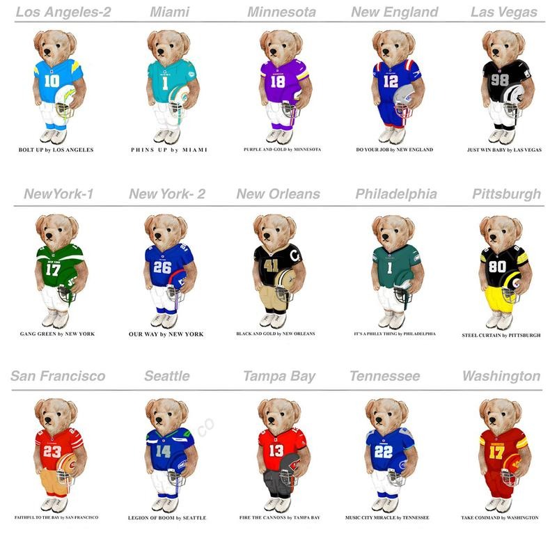 Vintage All Teams Bears Football Sweatshirt