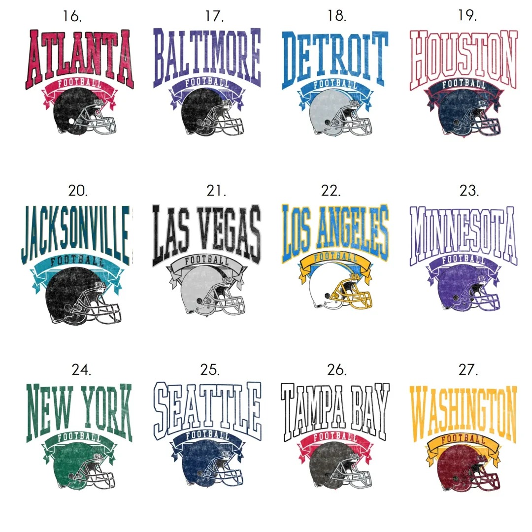 NFL Throwback T-Shirt - Vintage Hometown Team Tee