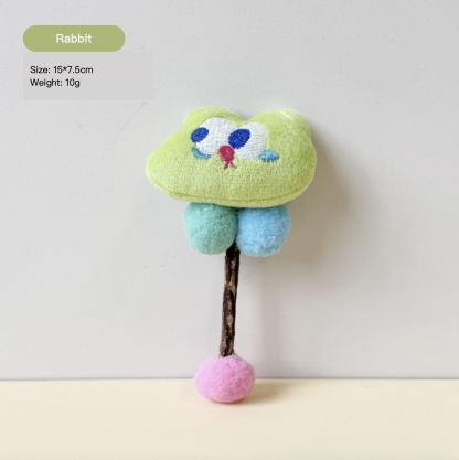 Dopamine Funny Emojis Series Teeth Grinding & Cleaning Silvervine Cat Chewing Toy