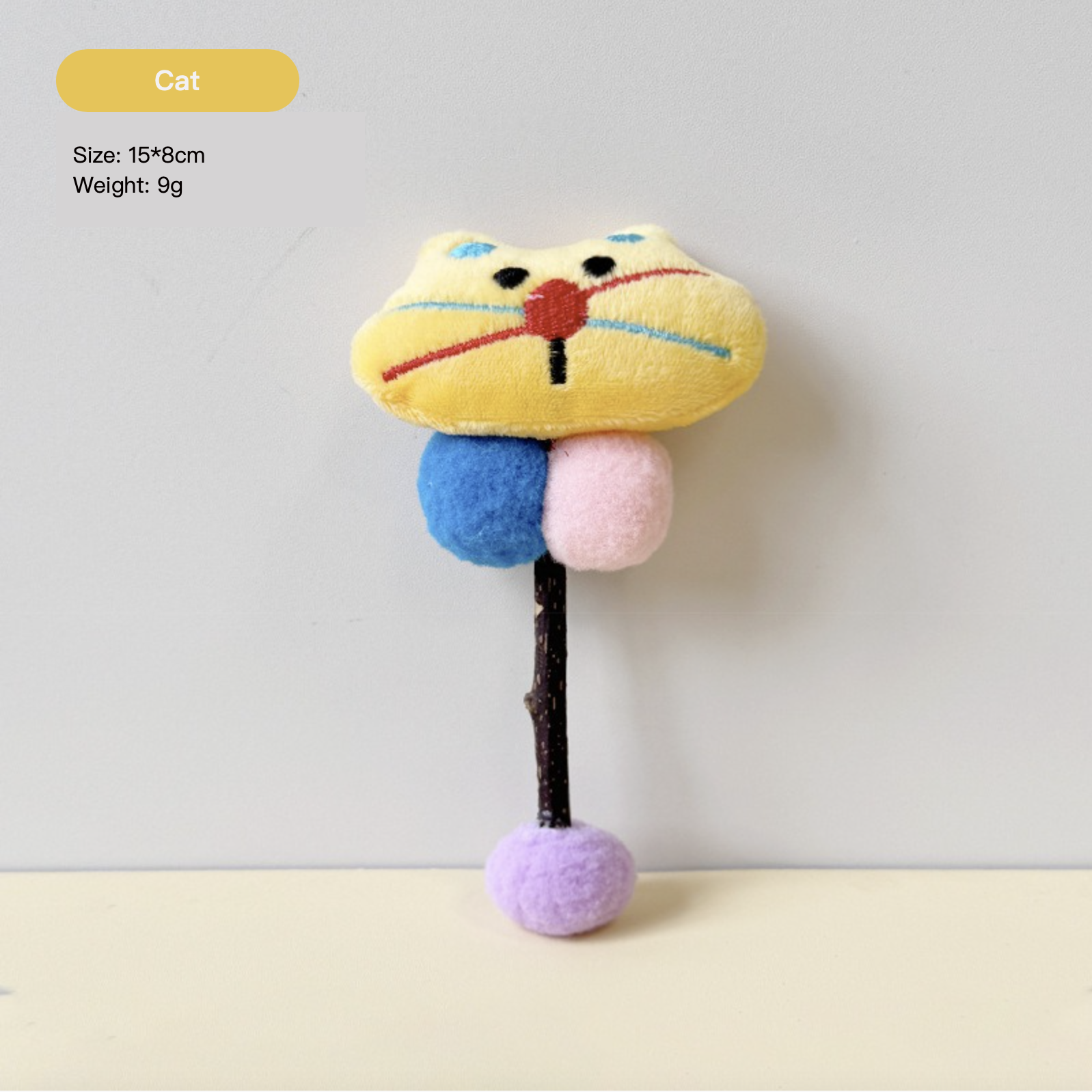 Dopamine Funny Emojis Series Teeth Grinding & Cleaning Silvervine Cat Chewing Toy