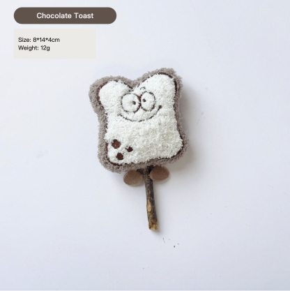 New Bakery Series Teeth Grinding & Cleaning Silvervine Plush Cat Chewing Toy