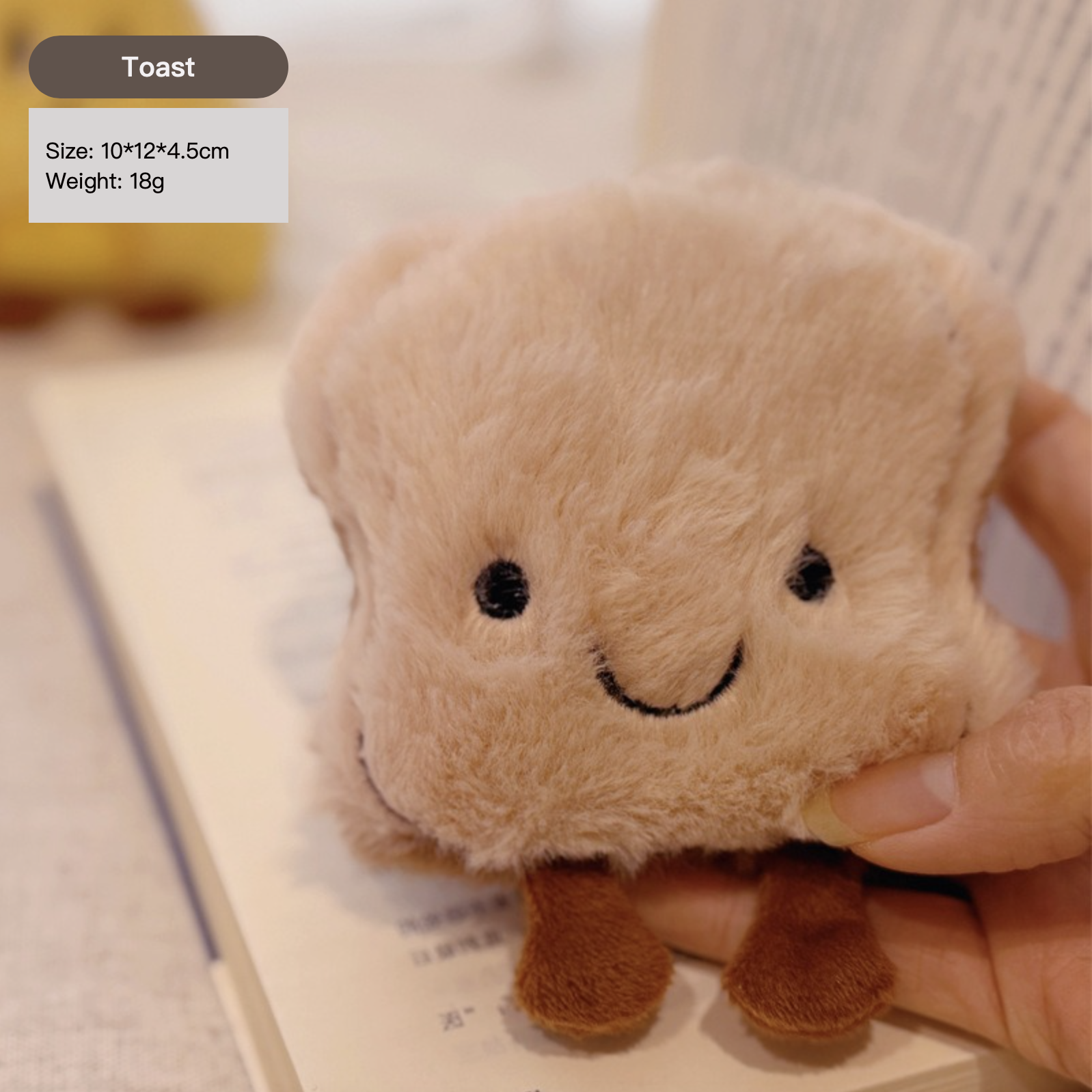 Breakfast Series Plush Cat Interactive Toy Contain Bell & Catnip Poached Egg Cheese Toast Rice Ball