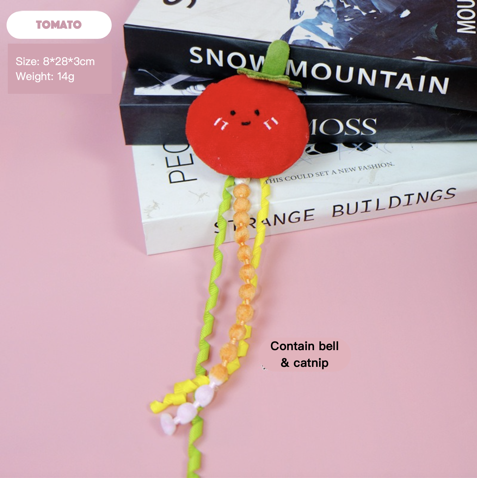 Plush Cat Interactive Toy Contain Bell & Catnip Potato Tomato