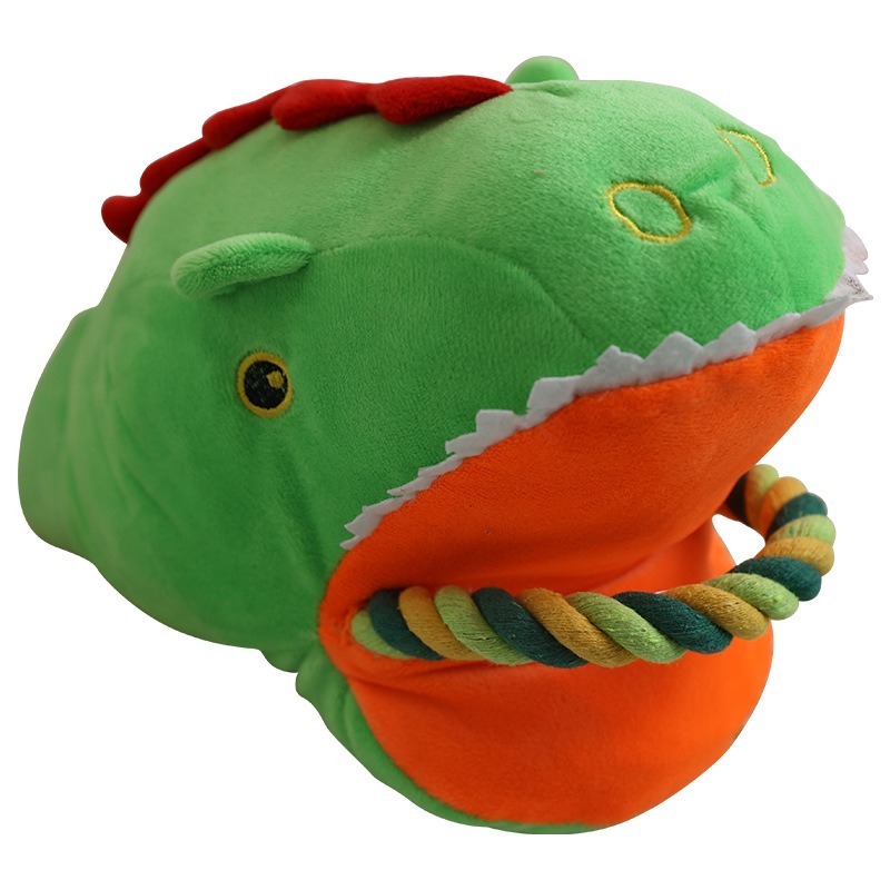 Dog Interactive Bite Resistant Toy Glove Squeaky Teeth Cleaning Teeth Grinding With Rope 4 Colors