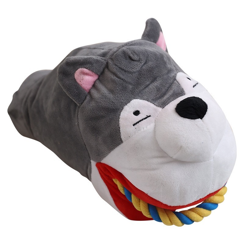 Dog Interactive Bite Resistant Toy Glove Squeaky Teeth Cleaning Teeth Grinding With Rope 4 Colors