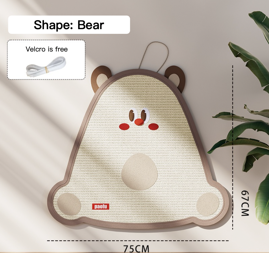 Cartoon Sisal Cat Scratching Board With Hanging Ball 17 Styles for Choice Can Be Used Anywhere