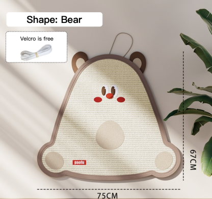 Cartoon Sisal Cat Scratching Board With Hanging Ball 17 Styles for Choice Can Be Used Anywhere