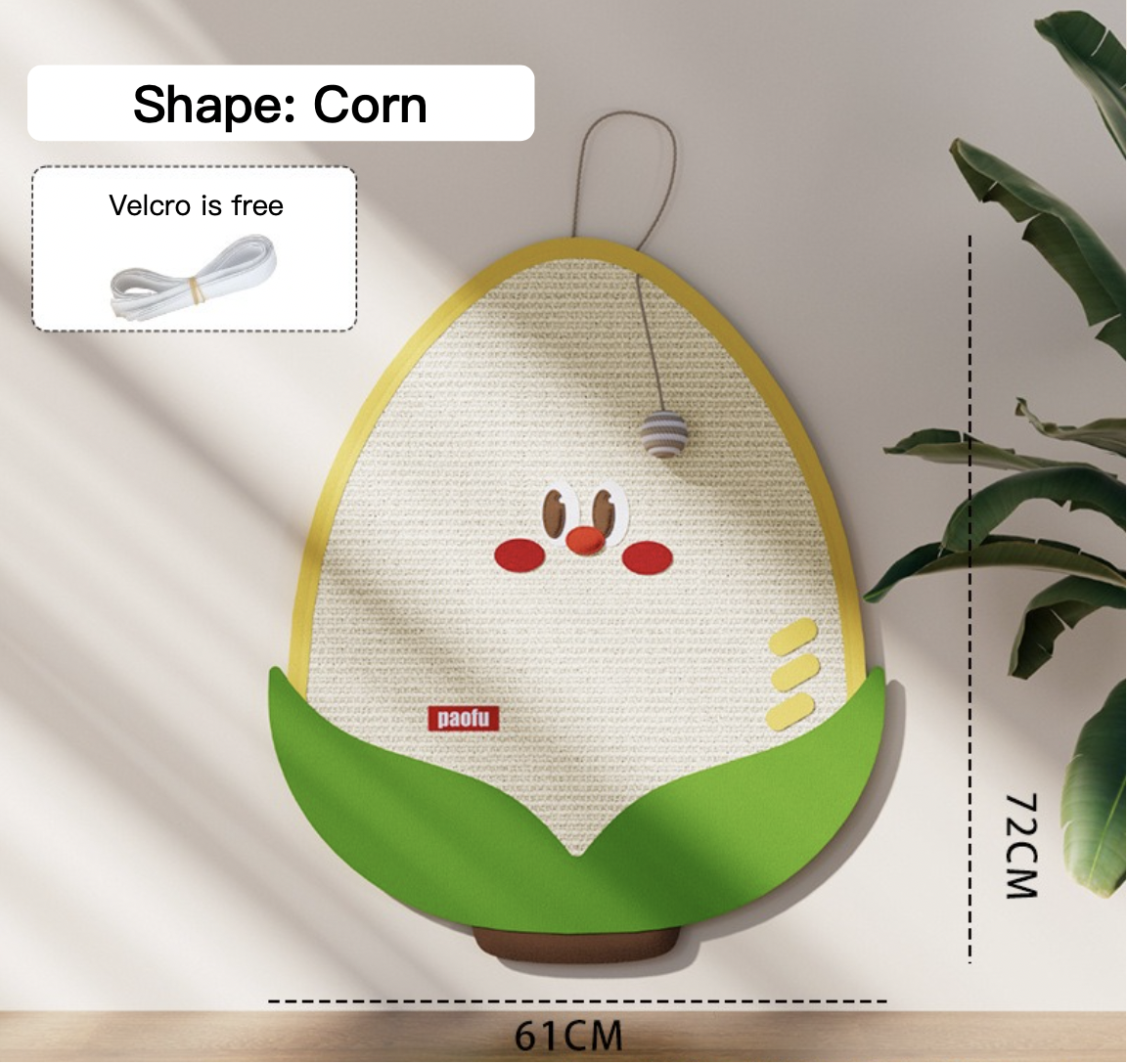 Cartoon Sisal Cat Scratching Board With Hanging Ball 17 Styles for Choice Can Be Used Anywhere