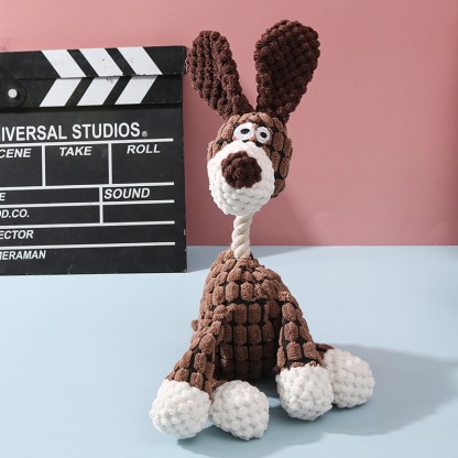 Squeaky Dog Toy Cute Donkey Shape Teeth Cleaning Teeth Grinding Imitation Corn Kernels