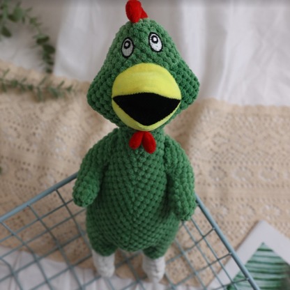 Bite Resistant Squeaky Dog Toy Teeth Cleaning Teeth Grinding Pink/Yellow/Green Screaming Chicken