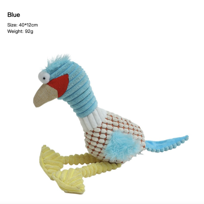 Colorful Squeaky Dog Toy Screaming Chicken Teeth Cleaning Teeth Grinding Blue/Green/Black
