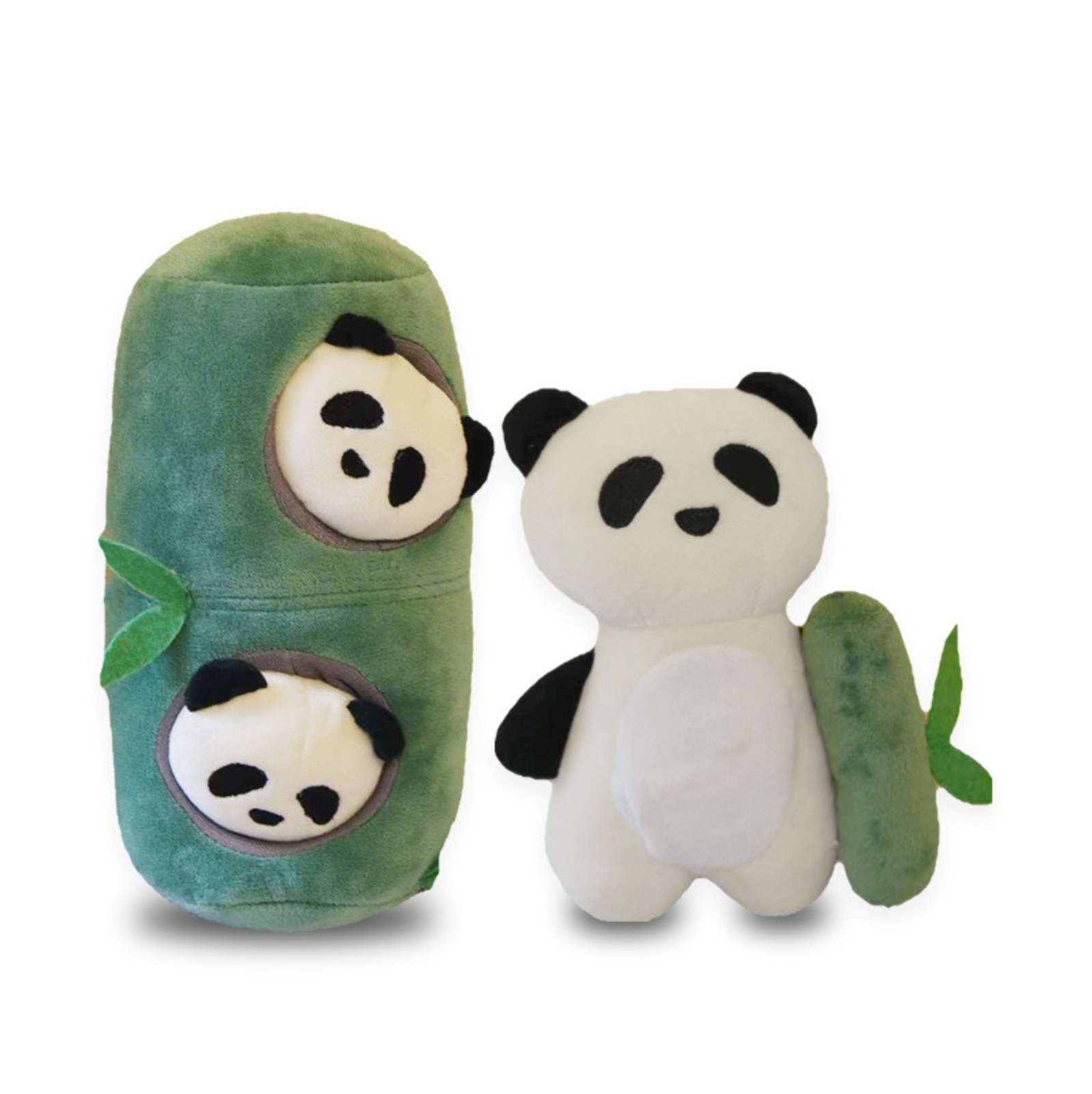 Dog Digging Fun Plush Toy Panda + Bamboo Set Paper Sound & BB Squeaky Toy