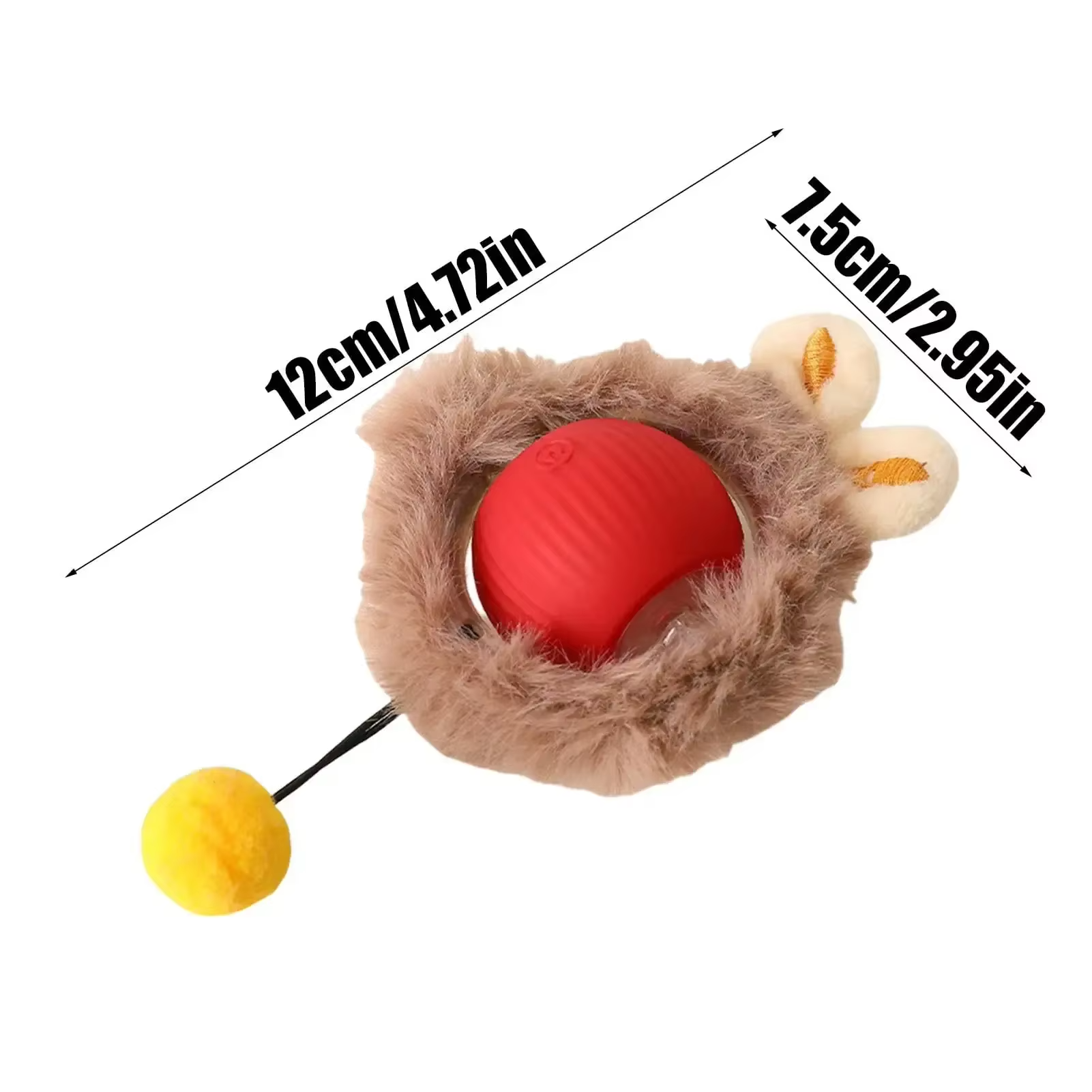 2025 New Automatic Cat Toy Ball USB Charger Electric Smart Dog Ball Silicone Interactive Cat Toys Rolling Ball With Plush