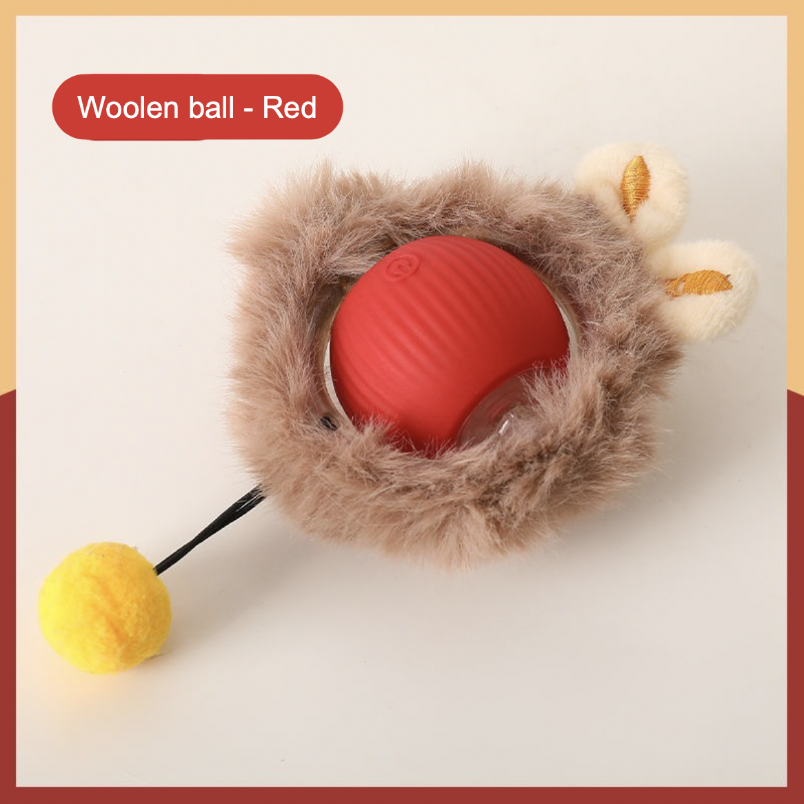 2025 New Automatic Cat Toy Ball USB Charger Electric Smart Dog Ball Silicone Interactive Cat Toys Rolling Ball With Plush