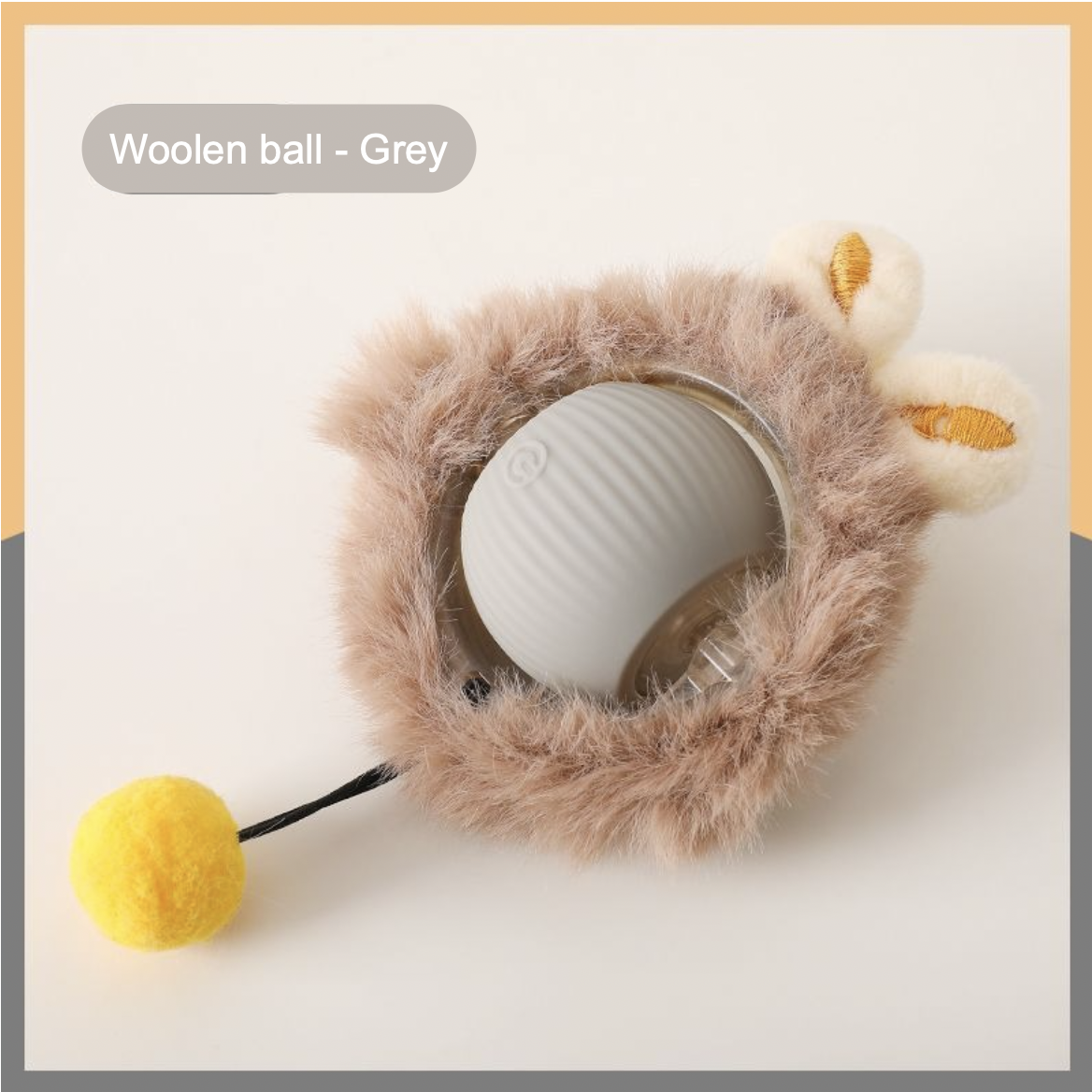 2025 New Automatic Cat Toy Ball USB Charger Electric Smart Dog Ball Silicone Interactive Cat Toys Rolling Ball With Plush