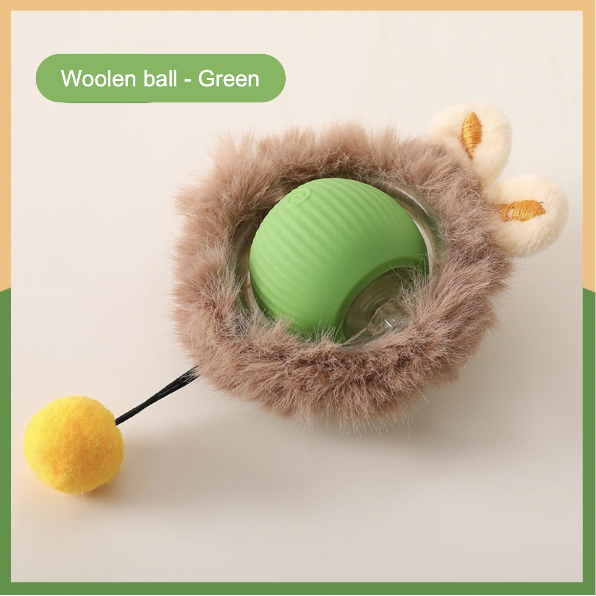 2025 New Automatic Cat Toy Ball USB Charger Electric Smart Dog Ball Silicone Interactive Cat Toys Rolling Ball With Plush