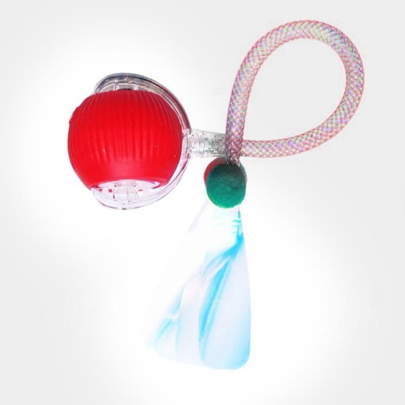 Interactive Cat Toys Ball With Replaceable Tail Automatic Moving Cat Toys Ball ElectricIe Interactive Rolling Dog Ball