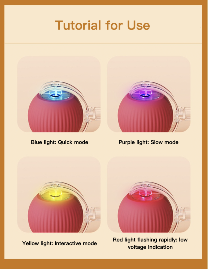 Cute Long Tail Cat Teasing Ball Rechargeable Protruding Ball