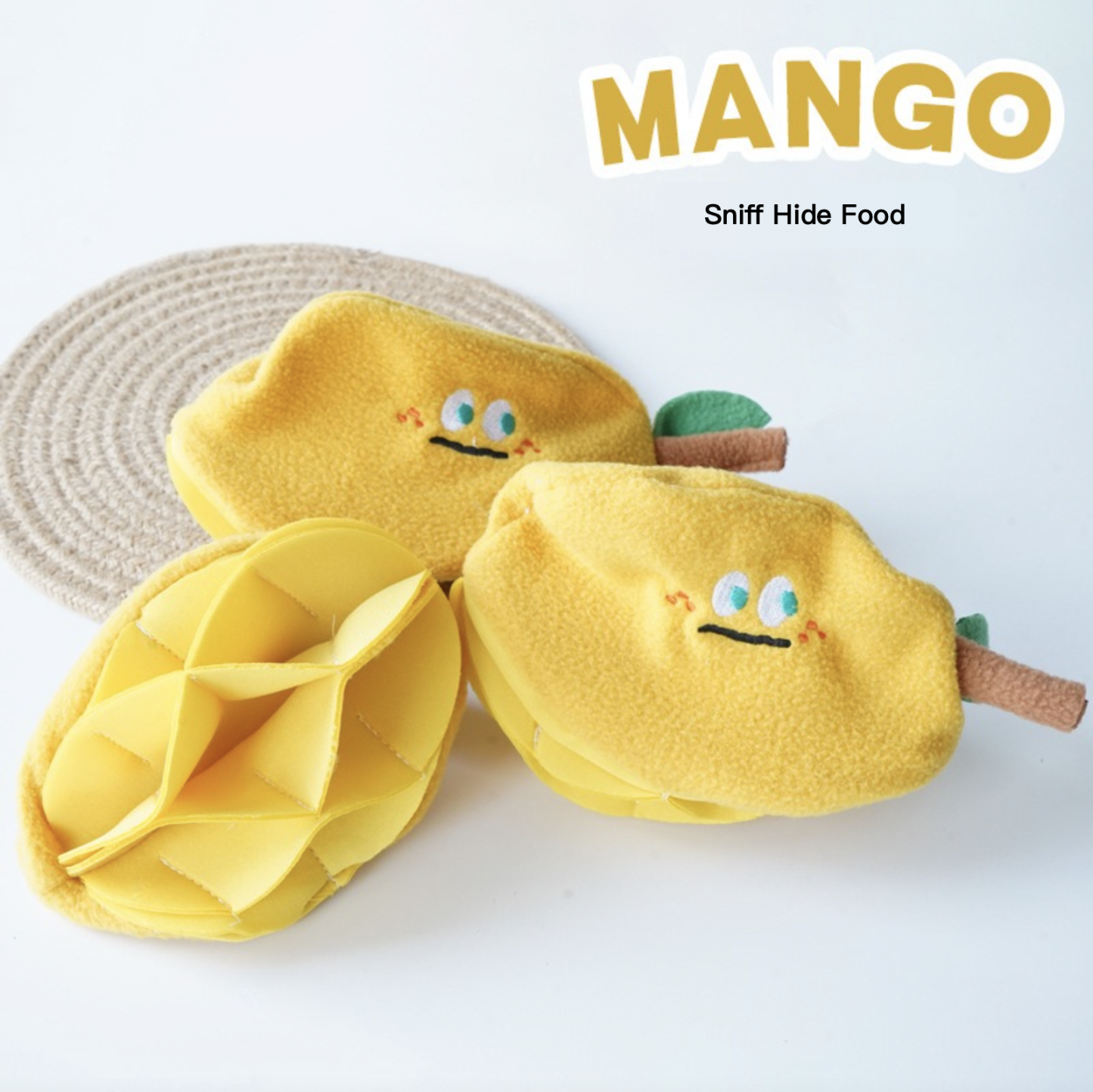 Mango Sniff Hide Food Dog Toy Paper Sound Bite Resistant Pet Toy
