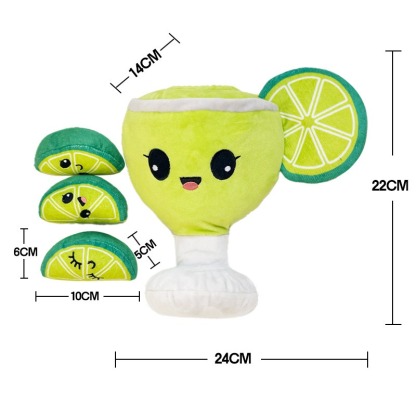 Korean Style Plush Dog Toy Sniff Hide Food Lemon Goblet Paper Sound