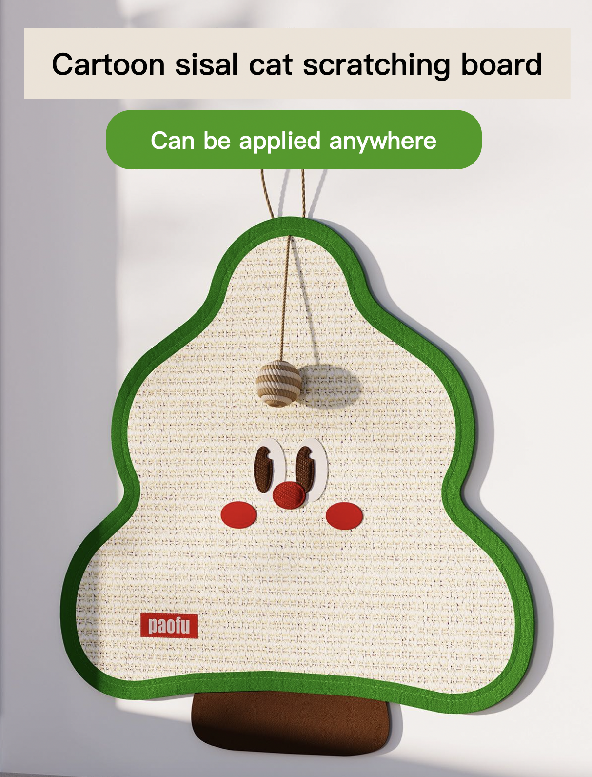Cartoon Sisal Cat Scratching Board With Hanging Ball 17 Styles for Choice Can Be Used Anywhere