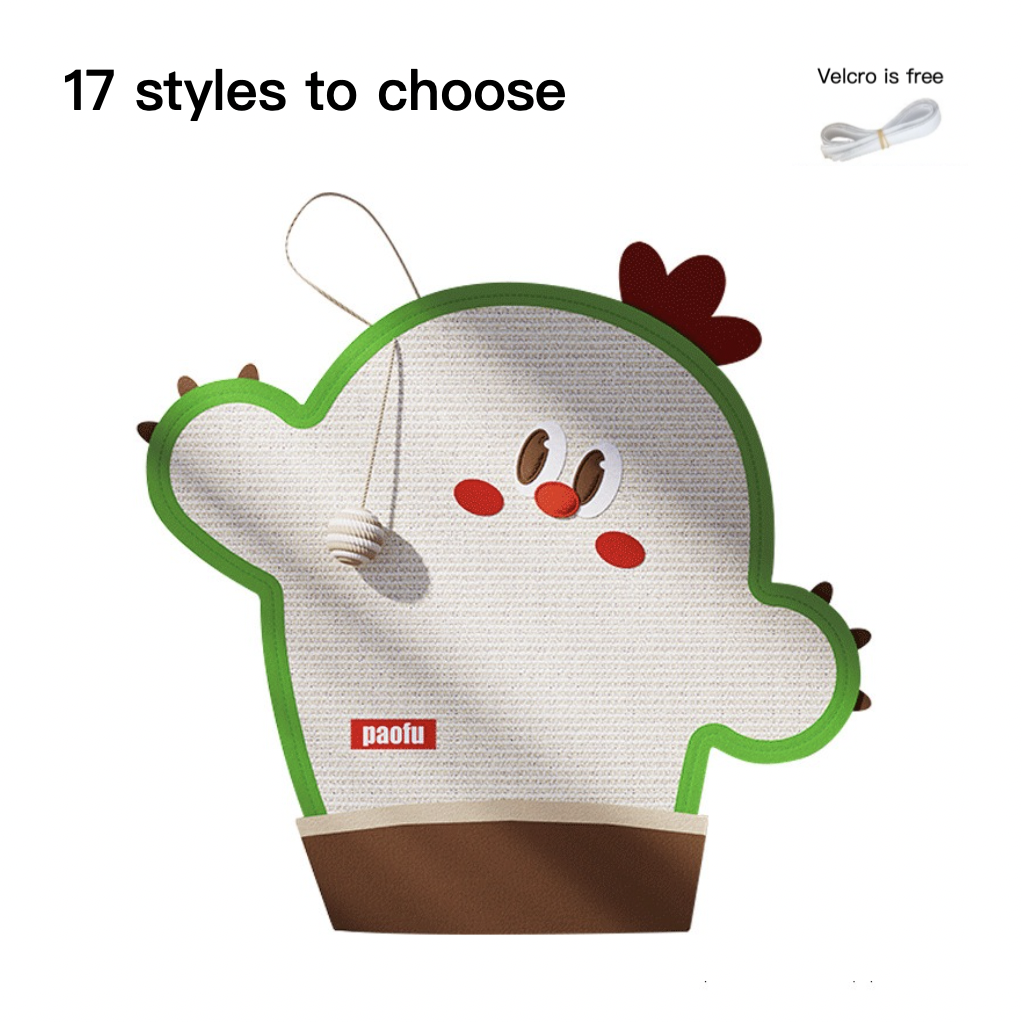 Cartoon Sisal Cat Scratching Board With Hanging Ball 17 Styles for Choice Can Be Used Anywhere