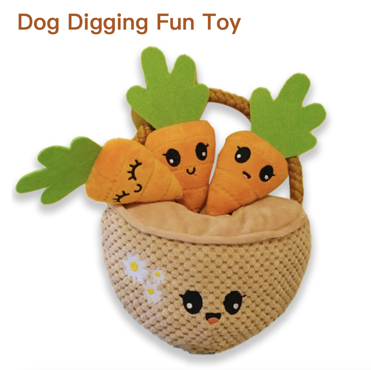 Cute Dog Paper Sound BB Set Toys Bite-resistant Plush Toys Bee Set Carrot Set