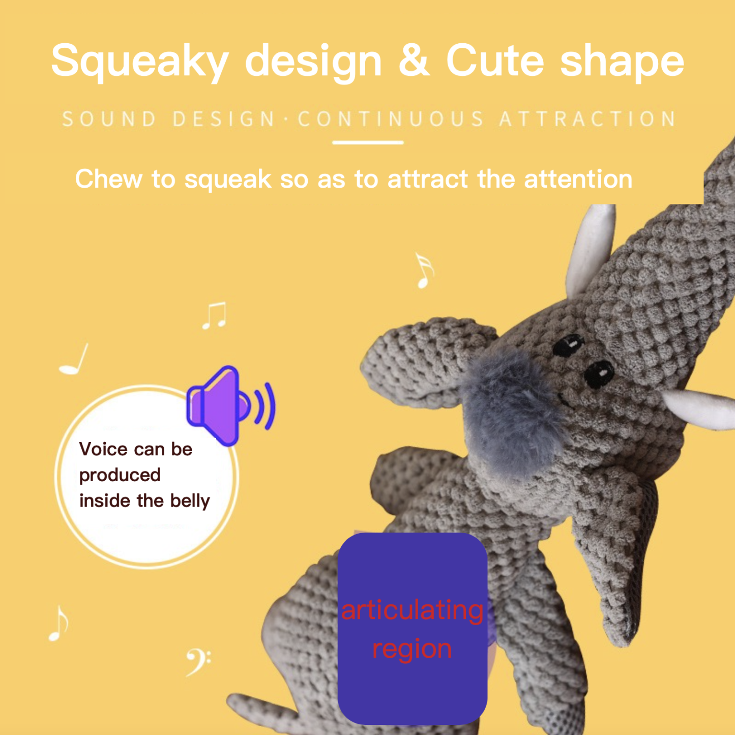 Soft Plush Giggles Dog Toy Interactive for Small, Medium, Large Dogs With 3 Styles Bite Resistant