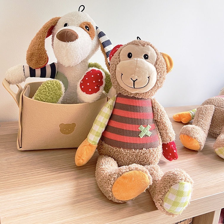 Plush Squeaky Dog Toy Bite Resistant Pet Toy Dog/Horse/Monkey/Chicken