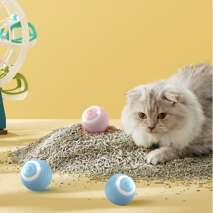 Cute Cat Teasing Ball Rechargeable Cat Self Entertainment Prop Cat Toy Automatic Wake Up