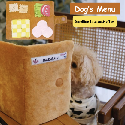 Lovely Plush Dog Toy Hide Food Smelling Toy Today's Menu