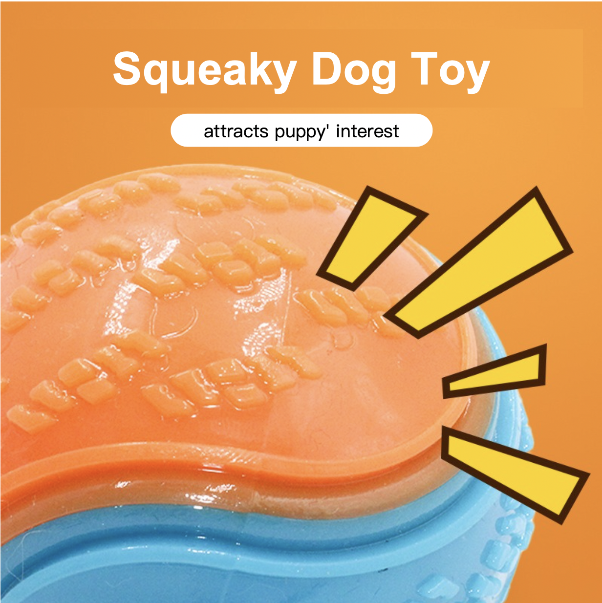 Exercise Squeaky Dog Toys Chewing Toy Interactive Luminous C-shaped Ball Highly Elastic Multi-colors