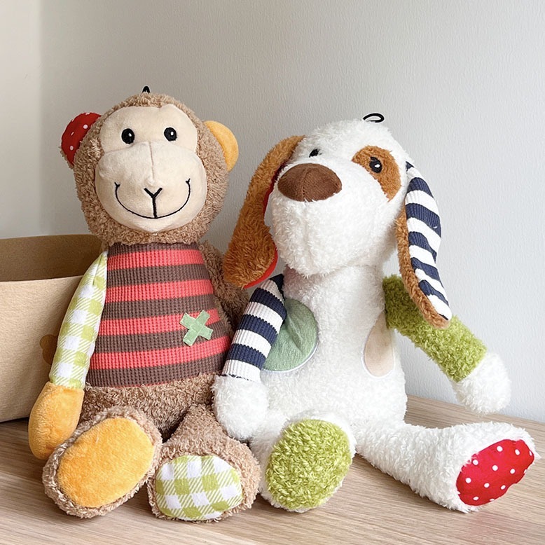 Plush Squeaky Dog Toy Bite Resistant Pet Toy Dog/Horse/Monkey/Chicken