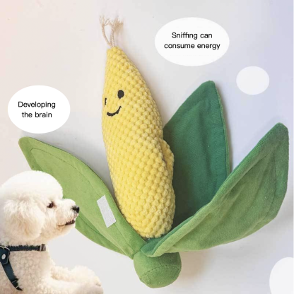 Corn Sniff Hide Food Dog Toy Squeaky Paper Sound Bite Resistant Pet Toy