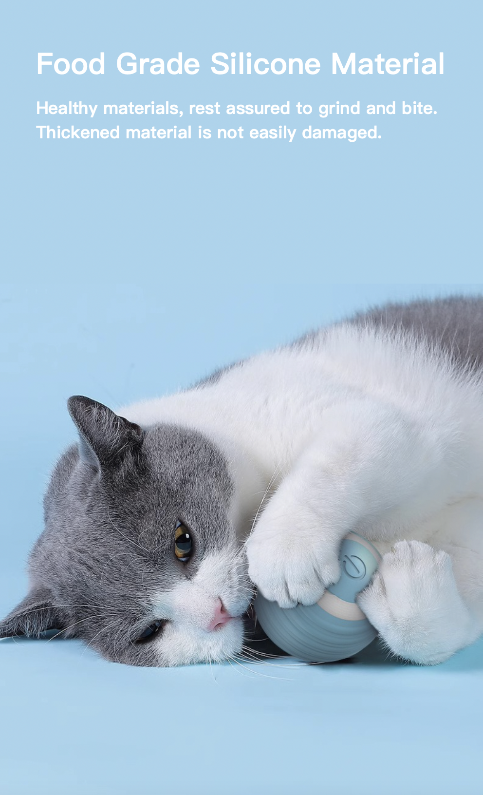 Cute Cat Teasing Ball Rechargeable Cat Self Entertainment Prop Cat Toy Automatic Wake Up